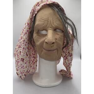 Zagone Studios Nana Latex Mask with Bandanna Made‎ In The USA Old Lady￼